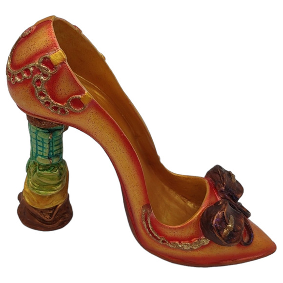 Vintage Decorative Sculpted High Heel Shoe Figurine with Purse Art Vanity Decor - Picture 2 of 12